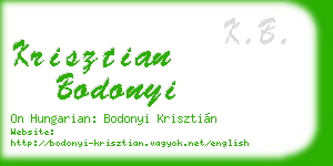 krisztian bodonyi business card