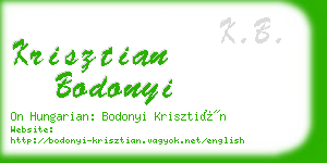 krisztian bodonyi business card